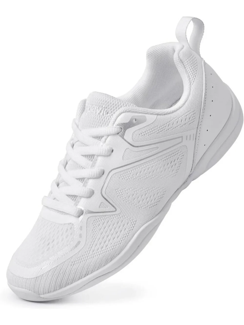 Youth Girls White Cheer Shoes - Athletic Dance Sneakers for Competition